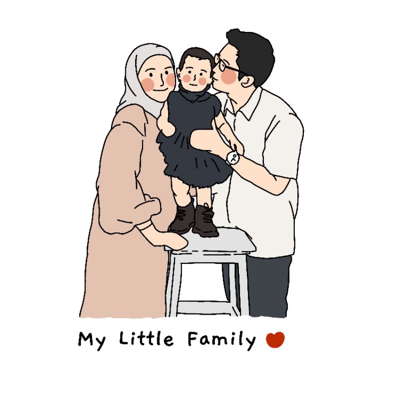 Sketsa Karikatur Ilustrasi Wajah Digital Minimalis ( Softcopy )