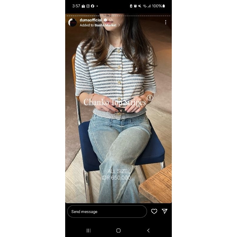 Duma Chanko Top Stripes Blue