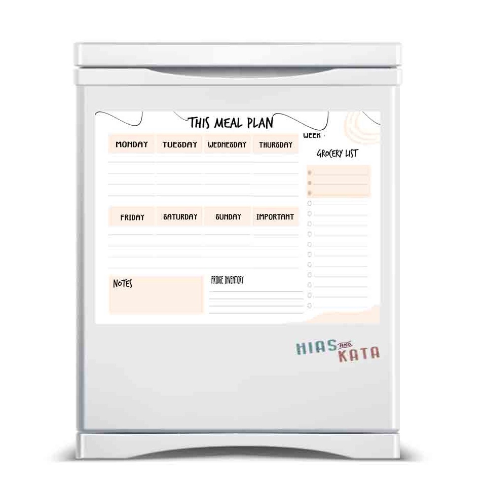 

Stock Banyak This meal plan magnetic aesthetic agenda makan magnet kulkas estetic 1pcs spidol magnet
