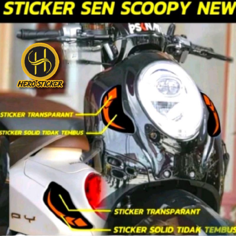 sticker stiker lampu depan belakang sein scoopy 2021 sampai 2024