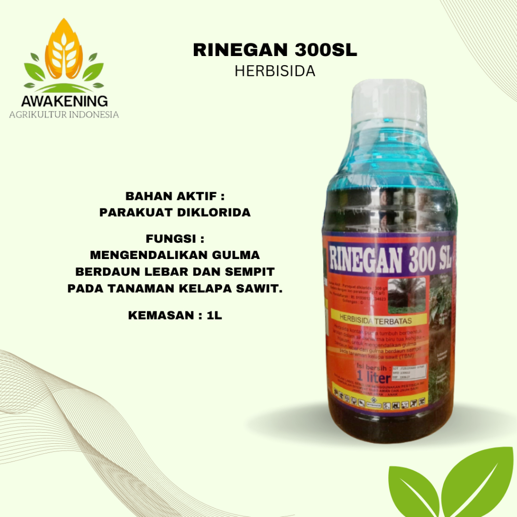 RINEGAN 300SL 1L HERBISIDA PARAKUAT