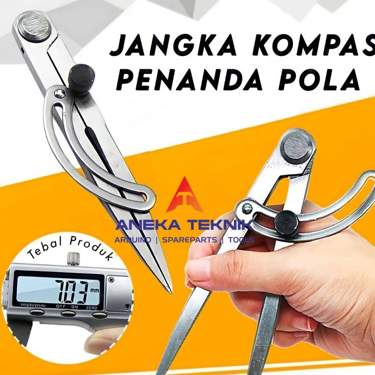 

Sentuhan Personal Jangka Kompas Penanda Pola Lock Sistem Lingkaran ADJUSTABLE