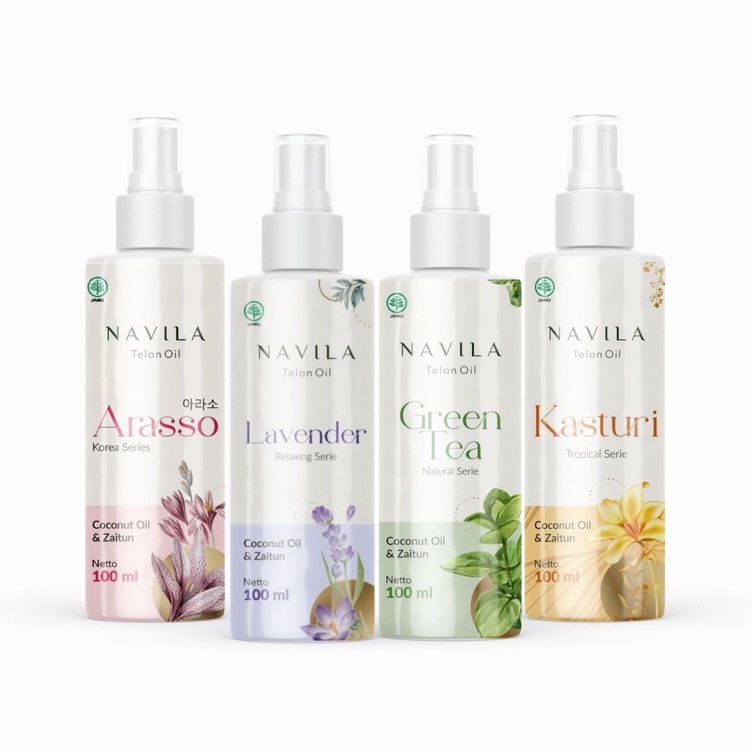 

NAVILA Minyak Telon Oil Baby 1ml Varian Wangi Lavender Green Tea Kasturi Arasso Minyak Telon Bayi tif Navila Minyak telon Navila