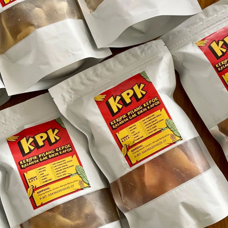 

Snack cemilan Keripik Pisang Kepok "KPK" Milenials