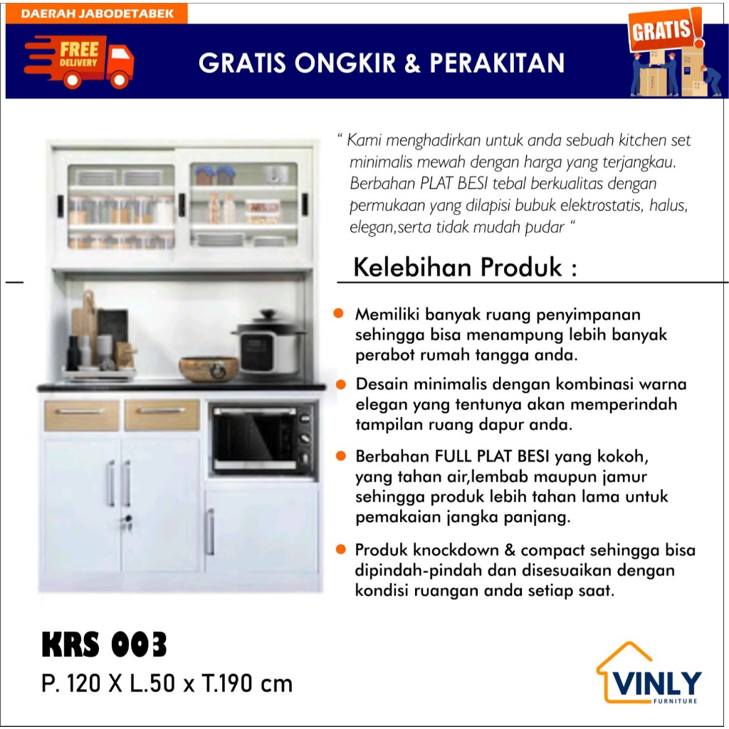 Lemari / Lemari Serbaguna / Lemari Sayur Besi Vinly