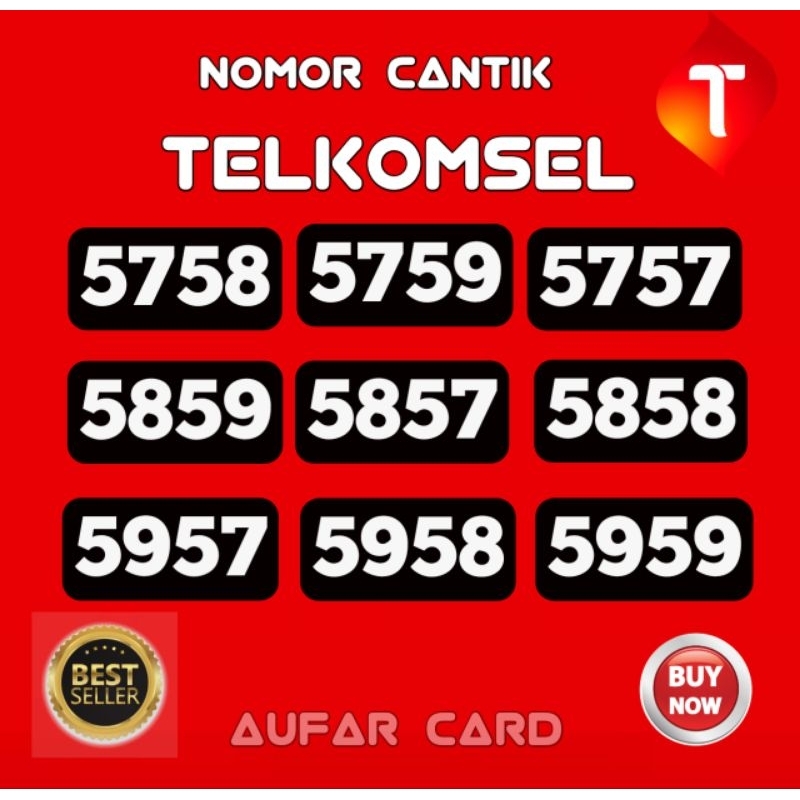 Nomor Cantik Telkomsel Simpati Kartu As 5858 5757 5959 5758 5759 5958 5857 5958 5859