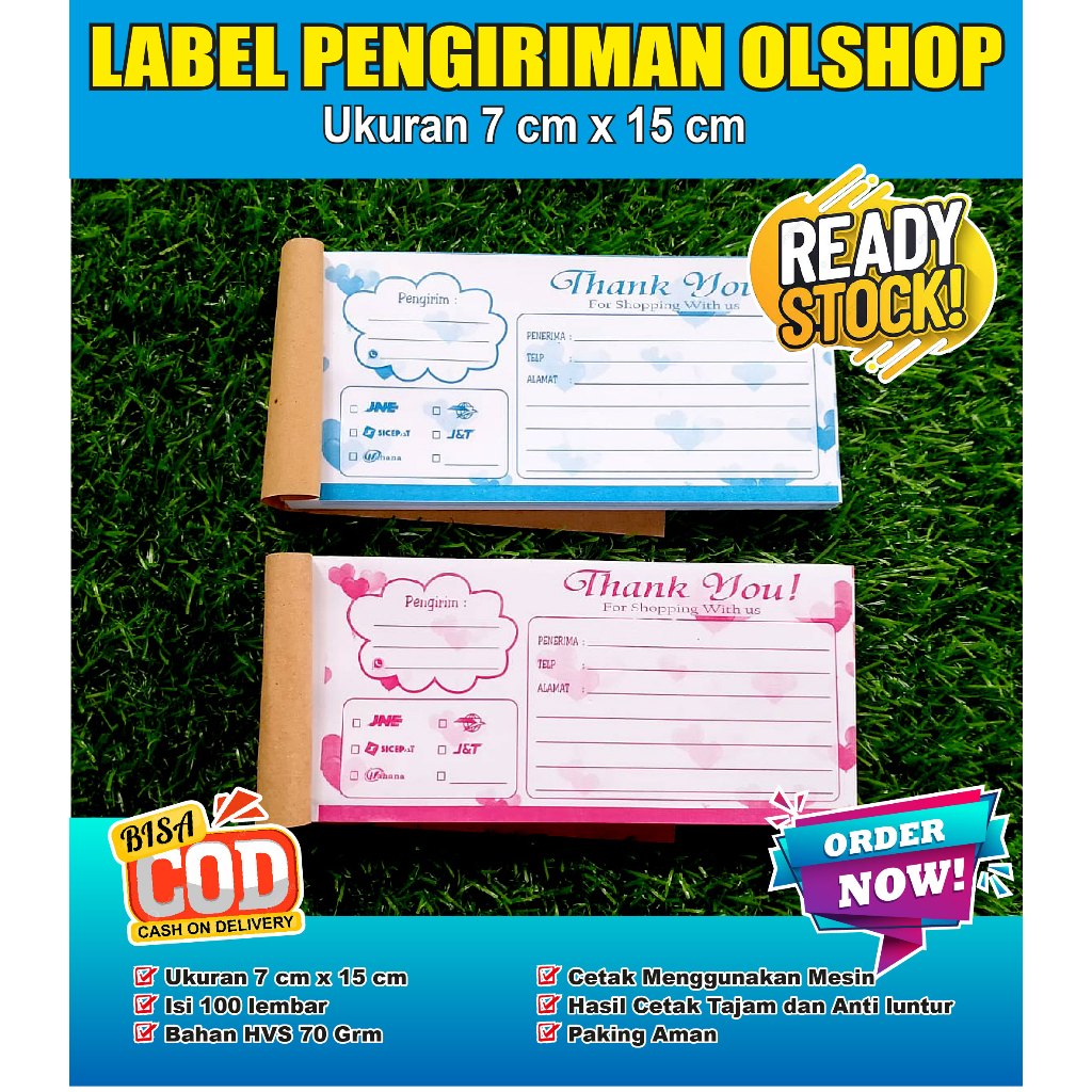 

LABEL PENGIRIMAN ISI 100 MOTIF Thank you