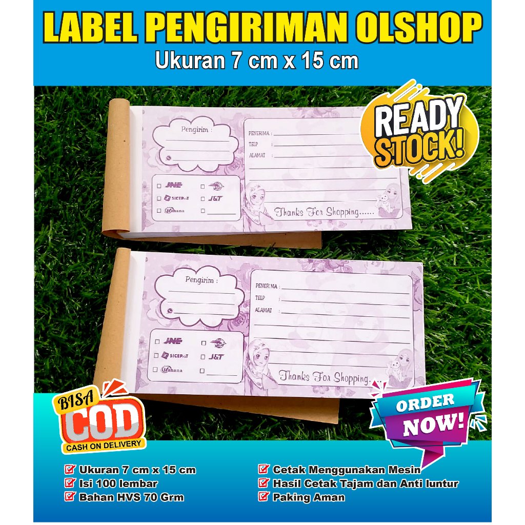 

LABEL PENGIRIMAN ISI 100 LEMBAR MOTIF HIJAB