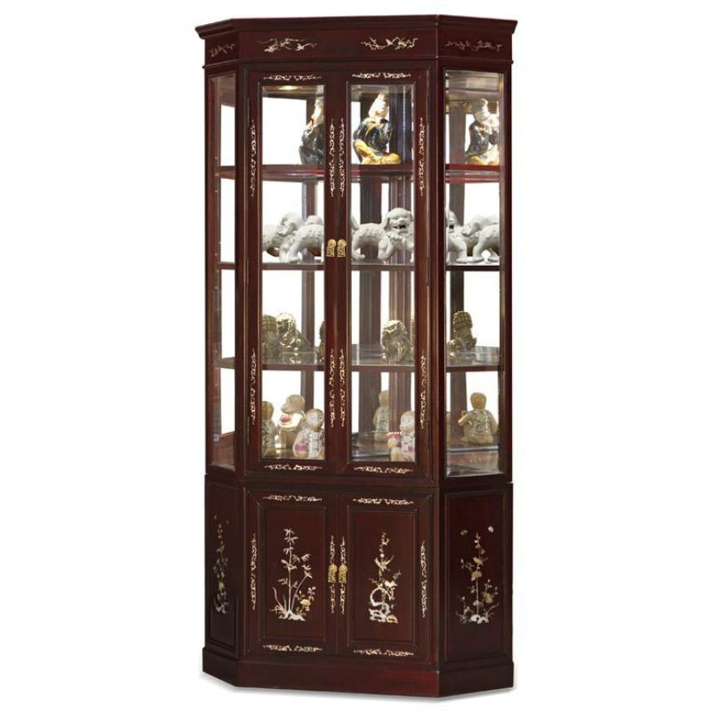 lemari hias kaca, lemari hias kayu jati, lemari hias mimalis