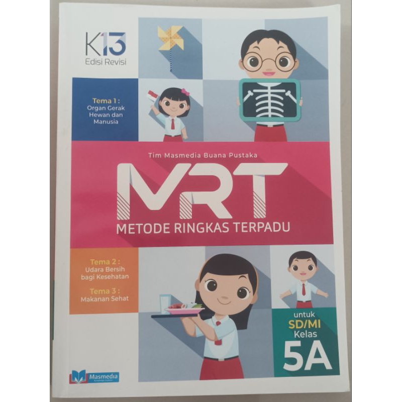 Buku MRT (Metode Ringkas Terpadu) untuk SD/MI Kelas 5A - K13 Edisi Revisi - Penerbit PT Masmedia Bua