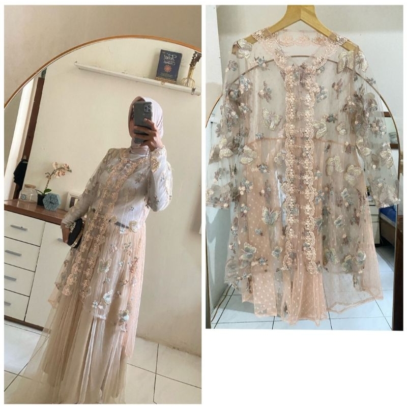 ALANA KEBAYA LACE TUNIK BROCAD RENDA TULE GARDENIA KEBAYA PESTA KEBAYA KONDANGAN