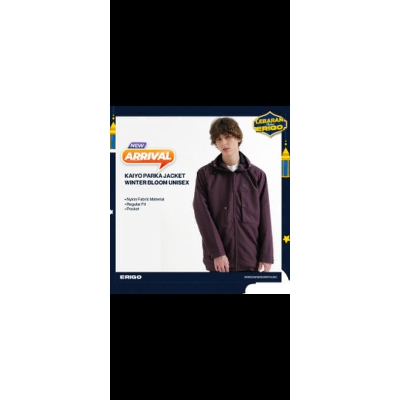 JACKET PARKA ERIGO Jumbo  ( Lepas tag Harga )