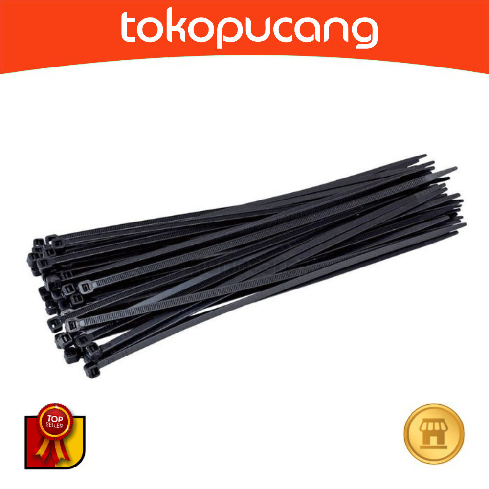 

Kabel Ties Cable Tie Tish Pengikat NYLON 4.8x400 mm 40cm HITAM 100 pcs