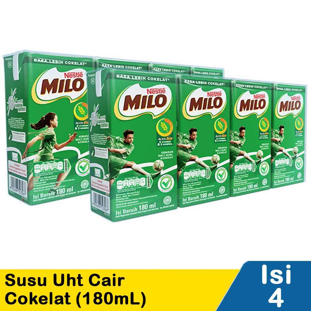 

PAKET NESTLE MILO susu UHT 180ml ISI 4