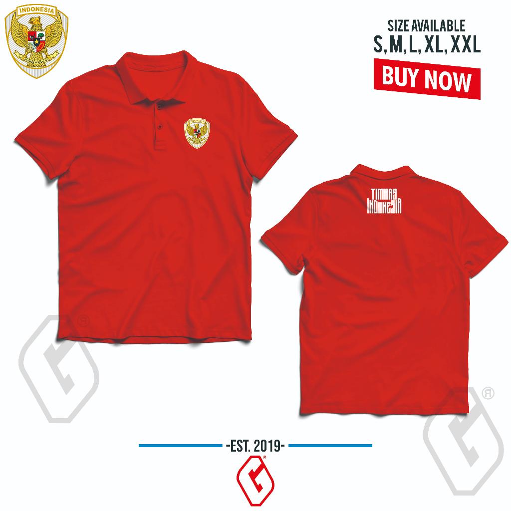 Polo shirt timnas indonesia / baju kerah timnas indonesia
