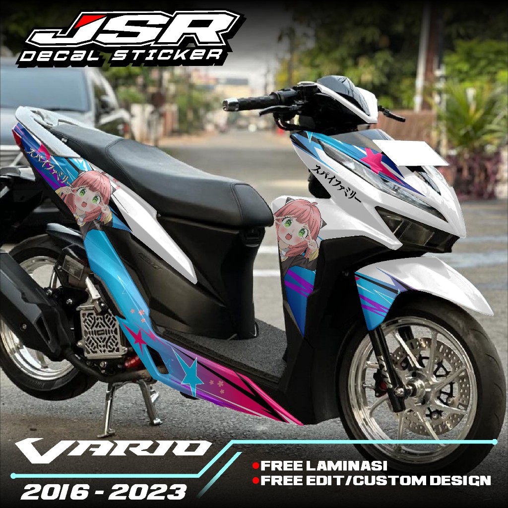 DECAL STICKER NEW VARIO 125 2016 - 2022 FULL BODY MOTIF ANIME ANYA SPY x FAMILY KEREN