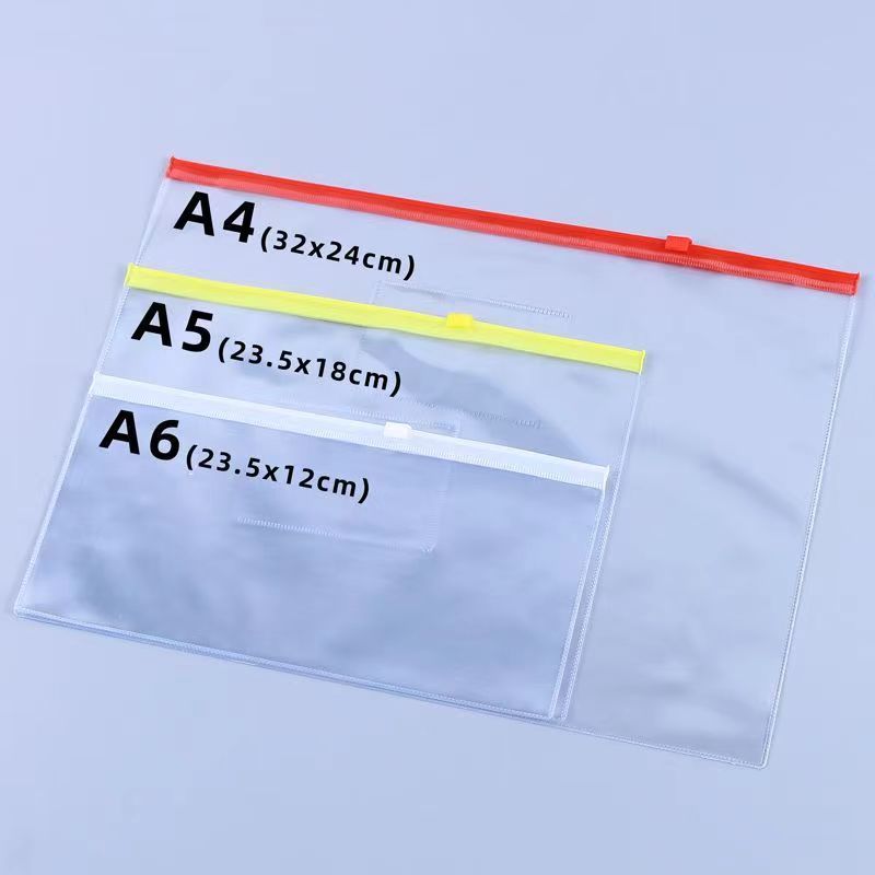 

Zipper Pocket Zip Bag Map Plastik B6 Kantong Pouch Map Zip Folder Warna Kantong Folder Plastik