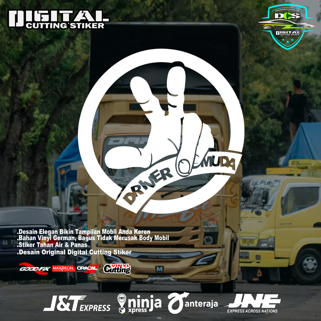 Stiker kata kata truk driver muda variasi kaca mobil pickup truk sticker truk
