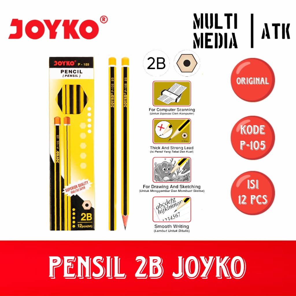 

PENSIL / PENCIL 2B JOYKO P-105 (12 PCS)