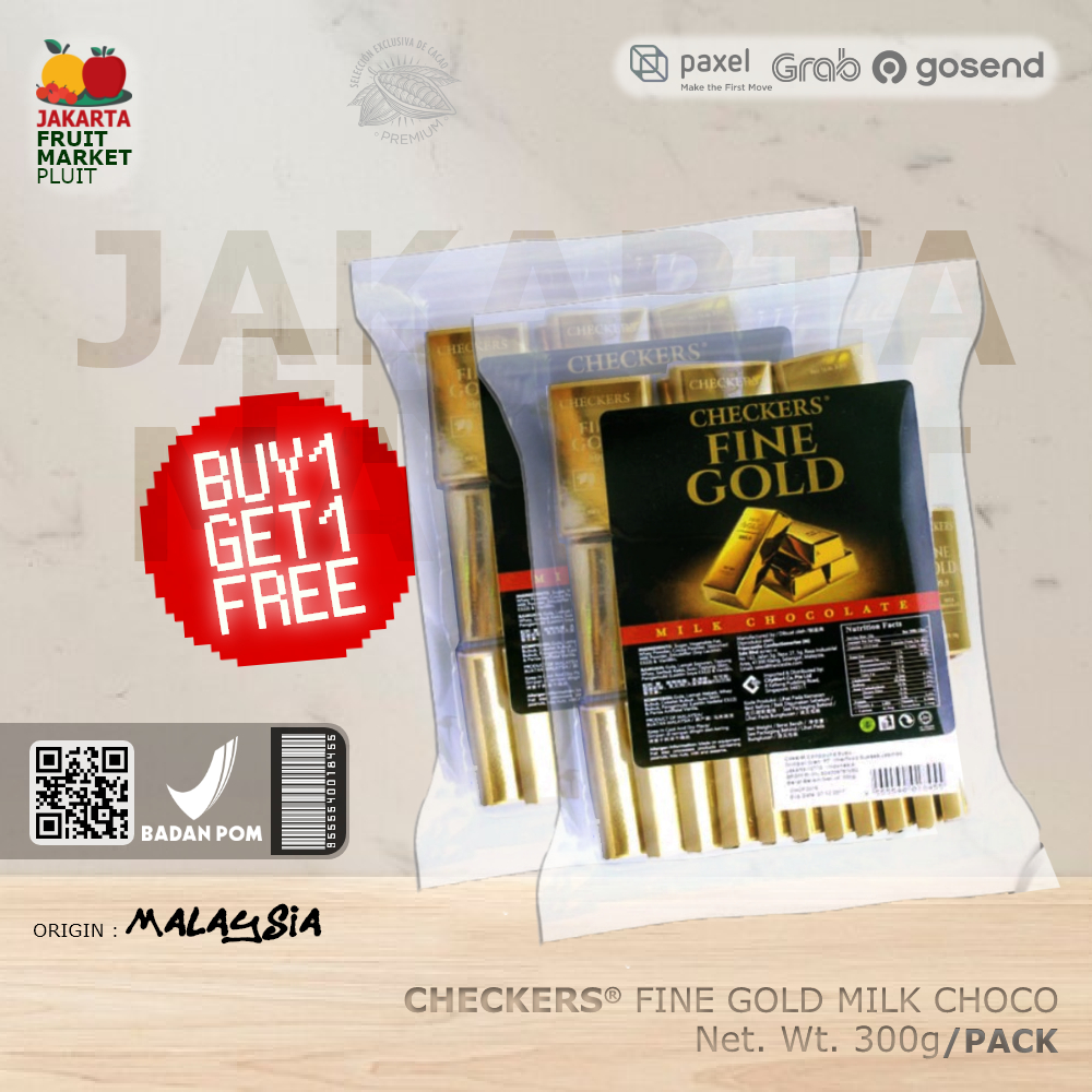 

[PROMO] BUY 1 GET 1 FREE CHECKERS FINE GOLD MILK CHOCOLATE 300GR