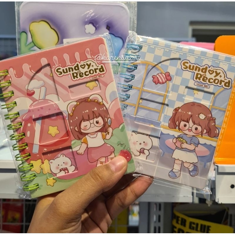 

(BISA COD) Notebook Ring Sunday record Pink A6