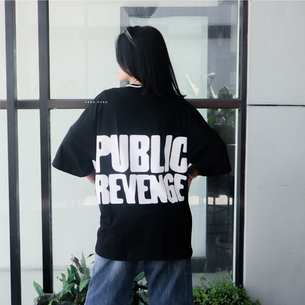 OVERSIZED T-SHIRT - PUBLIC RVNG - BLACK - DBRK RVNG