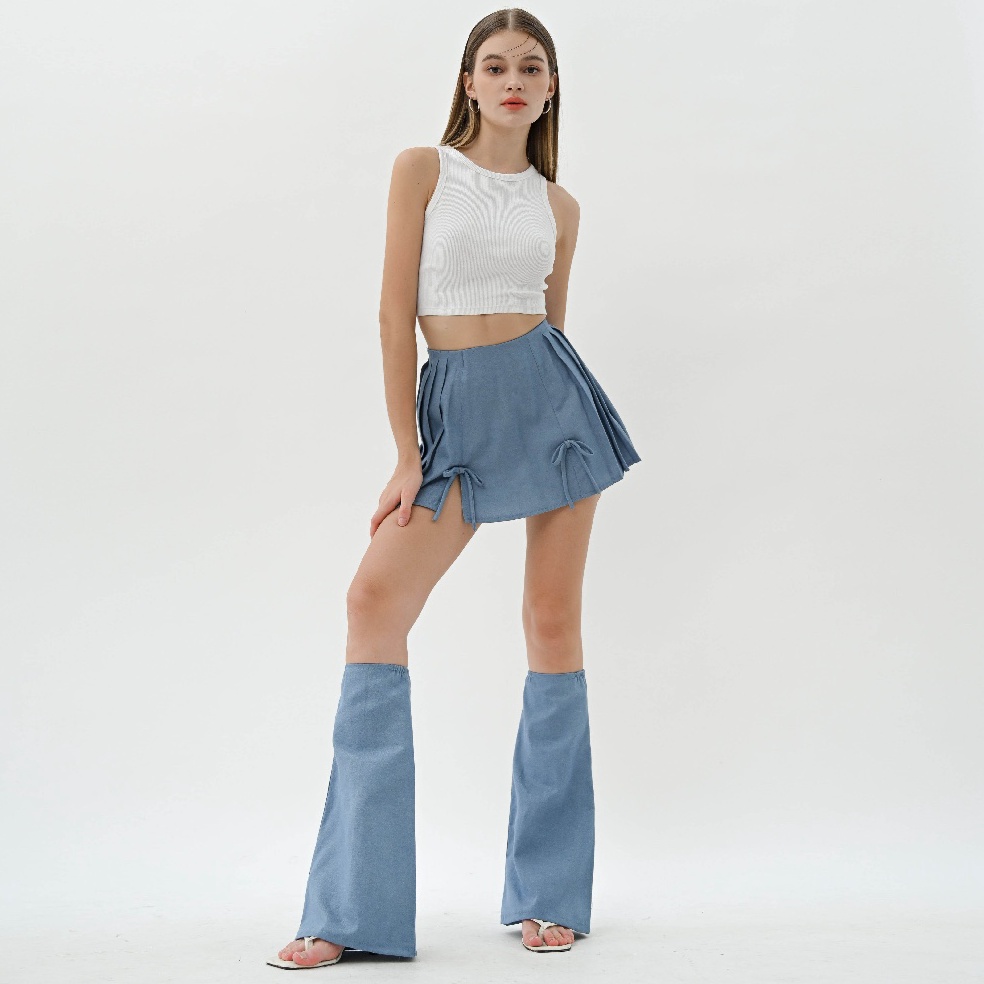 ART K17G Official Crue  Skort ONLY Lexi Mini Skort in Light Denim  Dark Denim  mini skort denim  sko