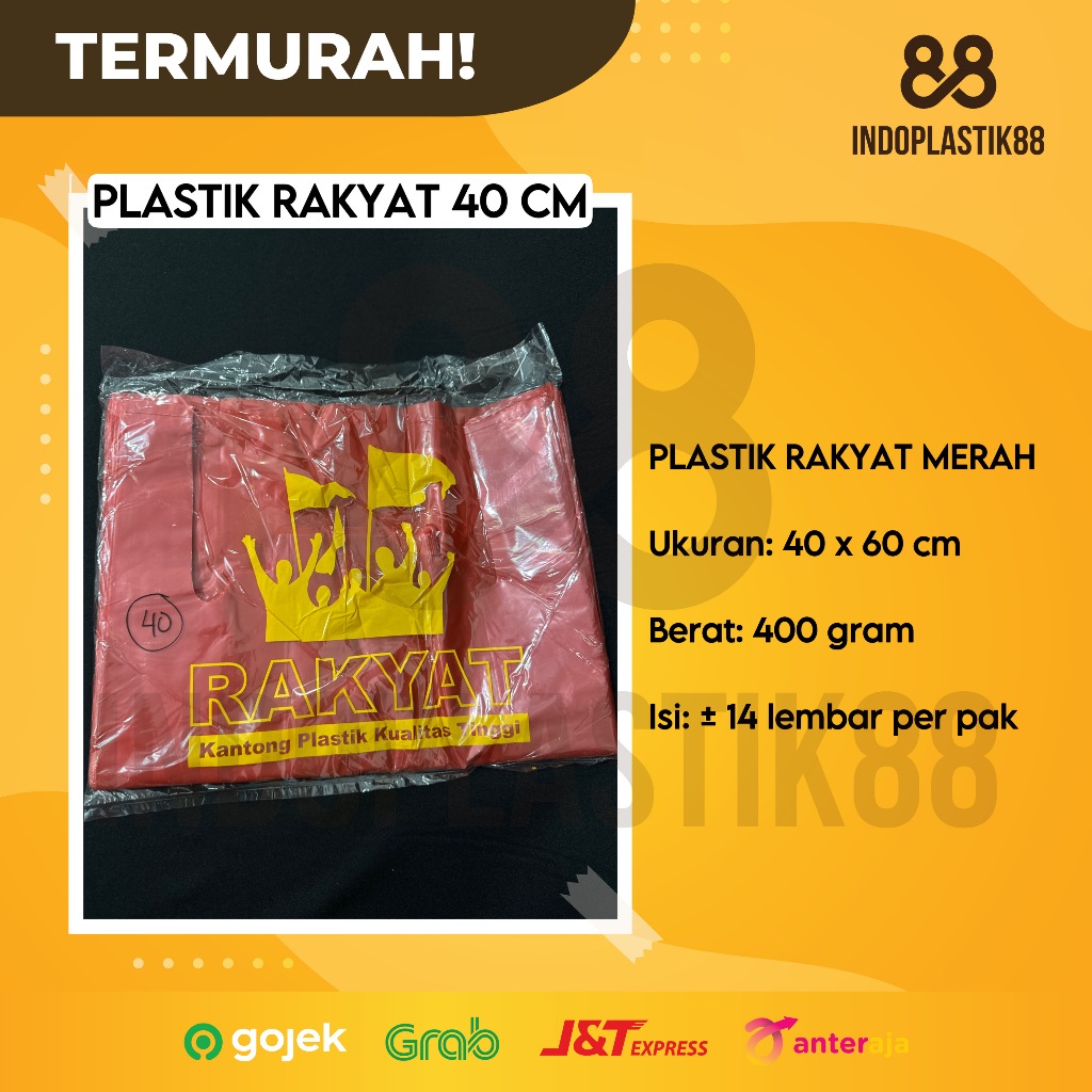 KANTONG PLASTIK RAKYAT 40 X 60 KANTONG PLASTIK HD MERAH KRESEK TEBAL