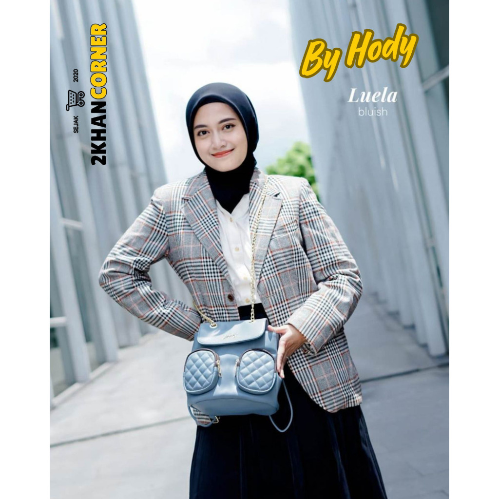 Ransel dan Sling Bag Luela by Hody 2 in 1 Tas Gendong dan Selempang Wanita