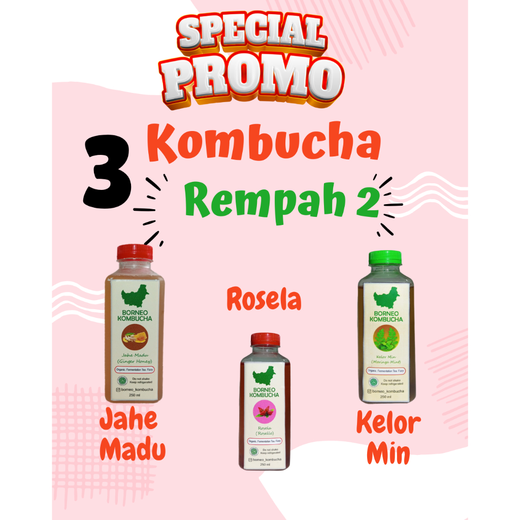 

PAKET 3 TEH REMPAH BORNEO KOMBUCHA MELANCARKAN BAB (3 X 250 mL)