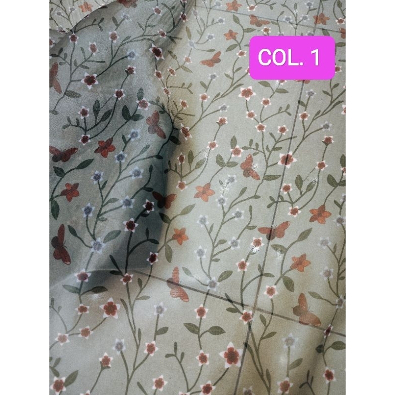 organza motif/kain organza motif/organza motif bunga kupu
