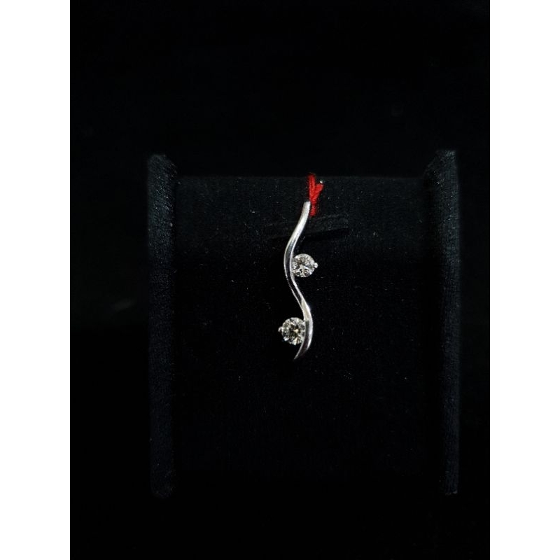 PROMOO liontin berlian mata 2 besar emas kadar 750