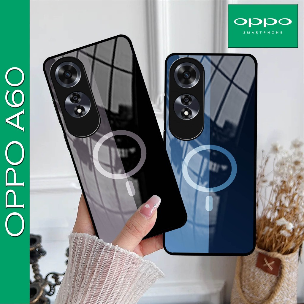 Softcase Glass [12] Apple Oppo A60 - Case Kaca Oppo A60 - Casing Anti Pecah Oppo A60