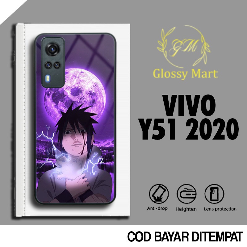 Case Vivo Y51 2020 Terbaru - Casing Vivo Y51 2020 - Motif Anime Sasuke - Hardcase Premium Glossy - S