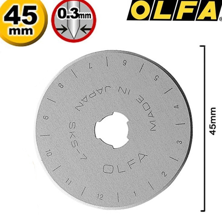 

Stock Banyak OLFA RB451 Refill Rotary Cutter 45mm RB45 1pcPack Spare Blade