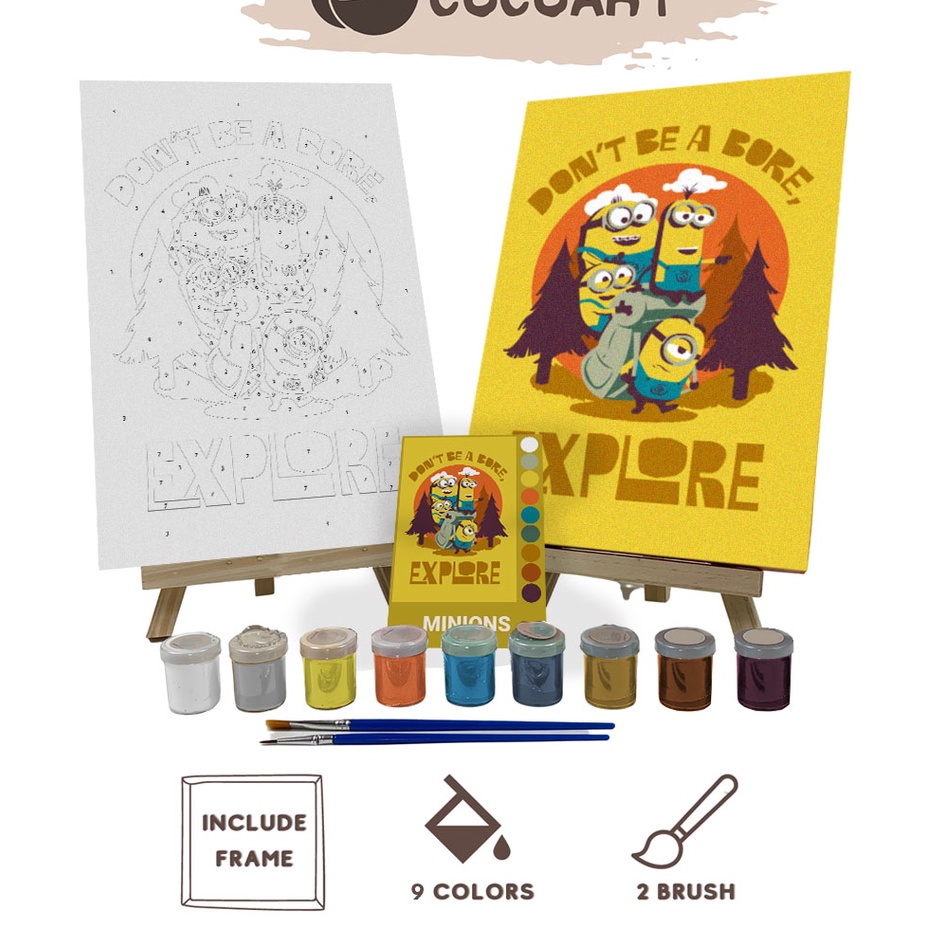 

Paint By Number Kit Minions Cocoart I Kanvas 3 x 2 cm