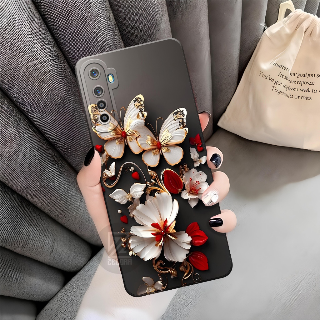 Case Realme 5 / Realme 5i Fashion Case Bunga Softcase Realme 5/5I Terbaru Silikon Pro Camera Lentur 