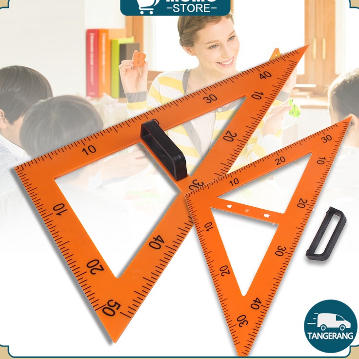 

Klasik 2pcs Penggaris Segitiga Set Papan Tulis Blackboard