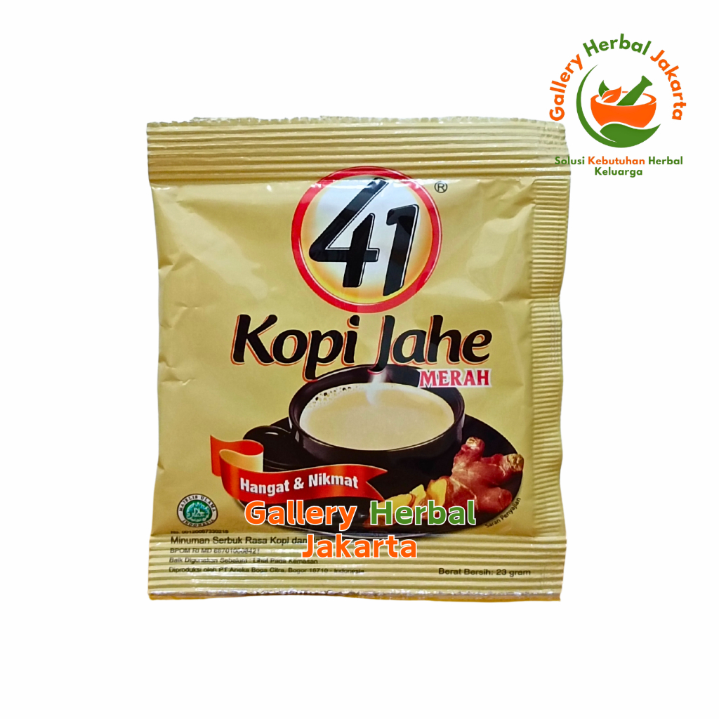 

Kopi Jahe Merah 41 Plus Herbal Kemasan Sachet