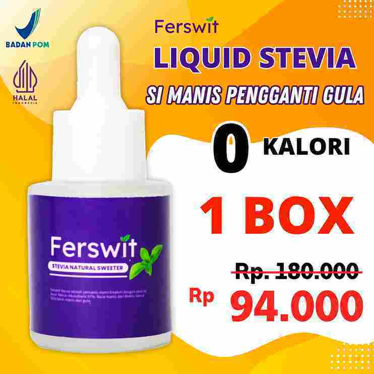 

Pengganti Gula Ferswit Stevia 0 Kalori 100%