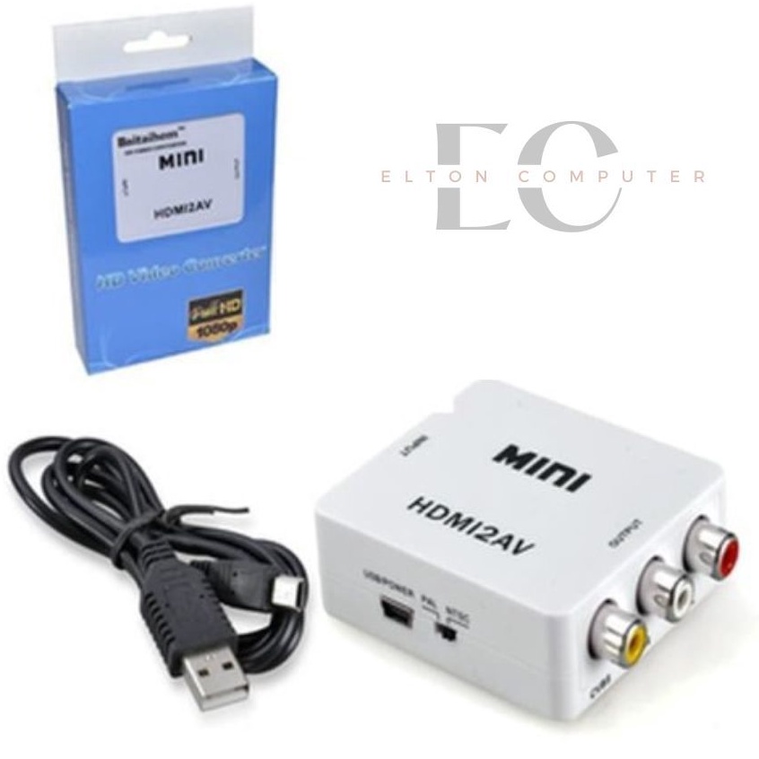 KODE X3F  EltonComp  Mini HDMI to AV RCA Converter Adapter  Converter HDMI to AV RCA  HDMI to AV  HD