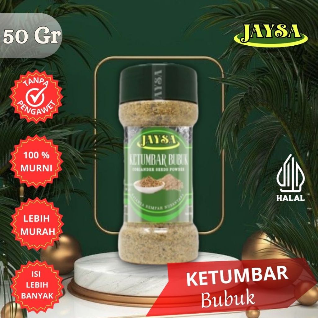

JAYSA - Ketumbar Bubuk 50 gr / Corriander Powder / Ketumbar Bubuk Asli / Ketumbar Bubuk 100% / Ketumbar Asli / Ketumbar Grade A / Ketumbar Bubuk Murni / Ketumbar Kualitas Import / Ground Coriander / Corriander Powder Premium / Premium Coriander Powder