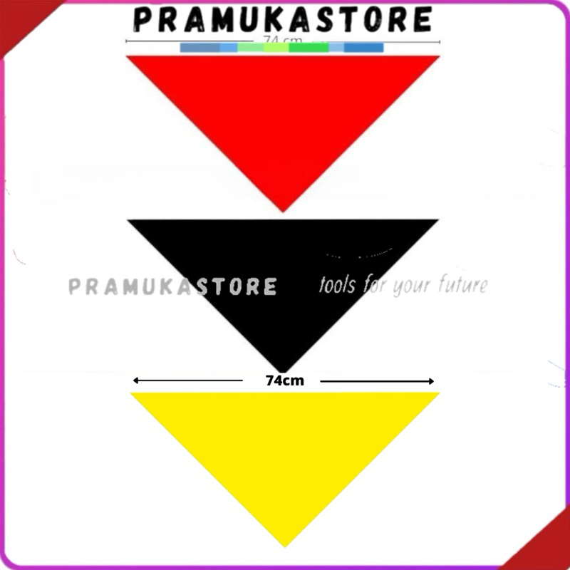 Slayer Pramuka segitiga polos | slayer Pramuka merah | slayer Pramuka hitam | slayer pramuka kuning 