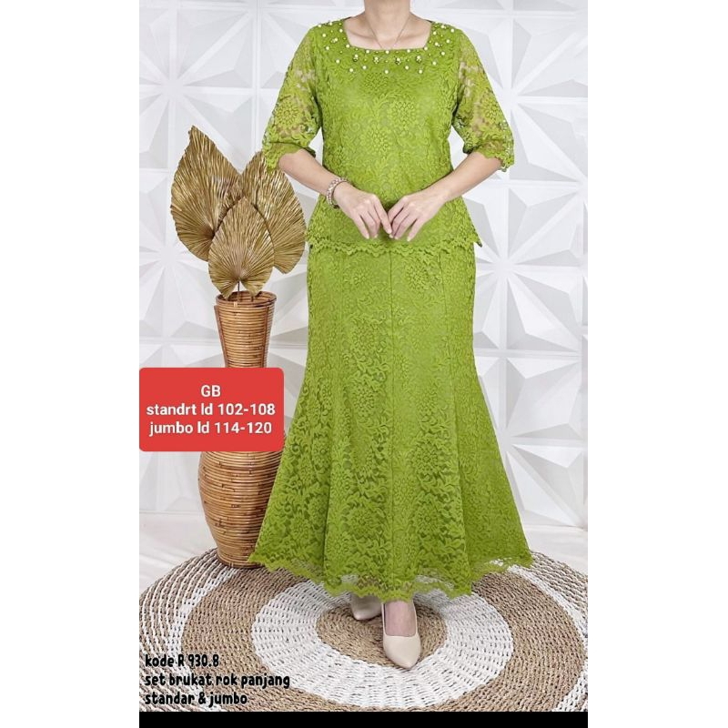 Set stelan rok panjang brukat import standar dan jumbo