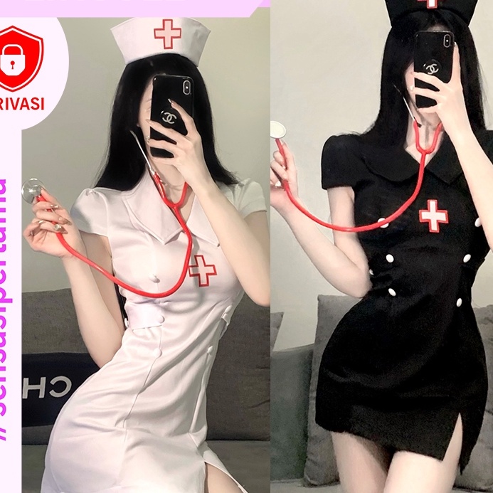 HOT Bajudinasku 2 Baju Cosplay Suster Kostum Perawat Costume Nurse Baju perawat Lingerie cosplay sus
