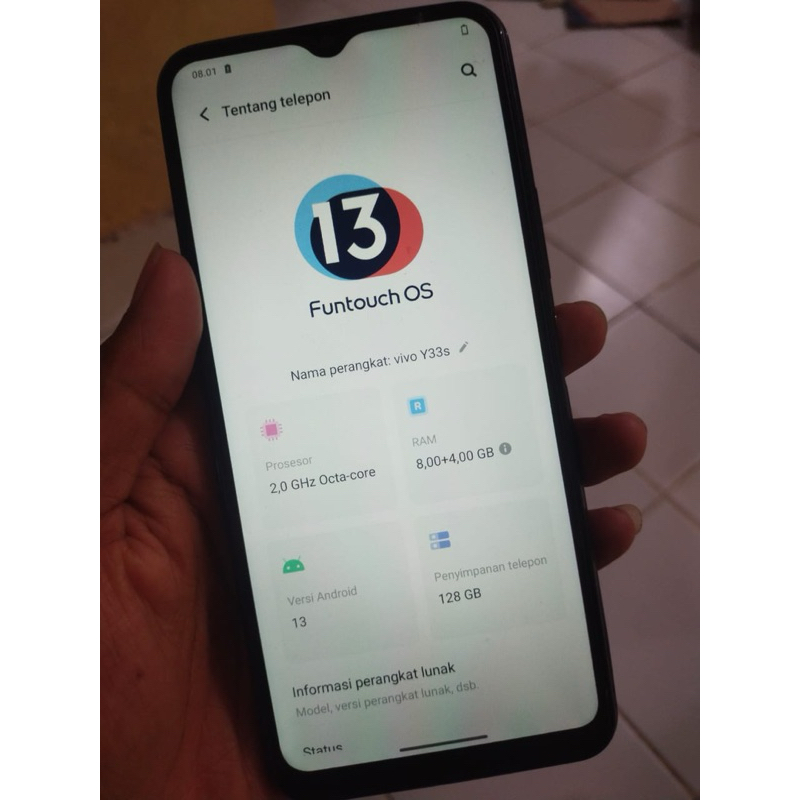 VIVO Y33s 8/128 MINUS BACA DESKRIPSI