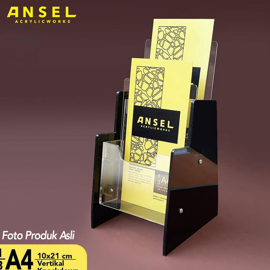 

ANSEL Tempat Akrilik Acrylic Flyer Holder 13 A4 Tipe C 2 Tingkat