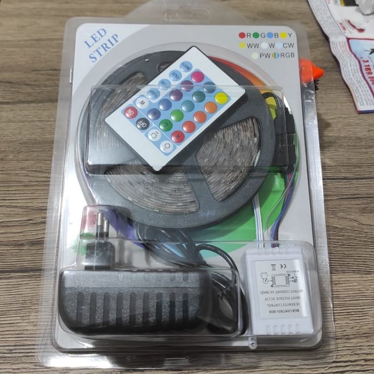 Led strip RGB flexible 3528 5M  44key remote  adaptor LED rgb 5 meter