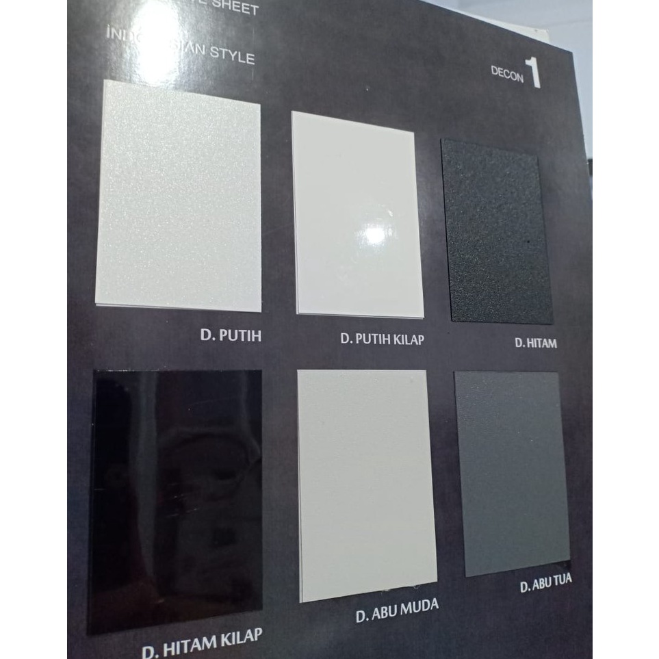 

Stock Banyak DECON SHEET POLOS DECON POLOS KILAP PVC SHEET GLOSSY PVC SHEET DOFF PVC SHEET KILAP PVC SOLID CS SHE