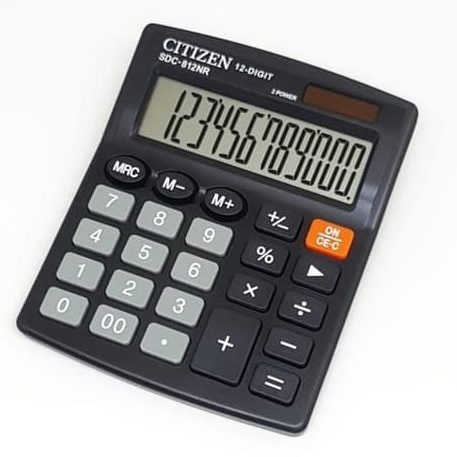 

ORIGINAL Citizen Calculator SDC812NR SDC 812 N R NR Kalkulator Meja 12 DIGIT ASLI CITIZEN